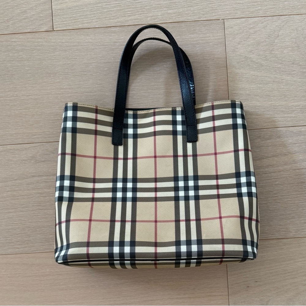 Burberry Vintage Plaid Tote Bag